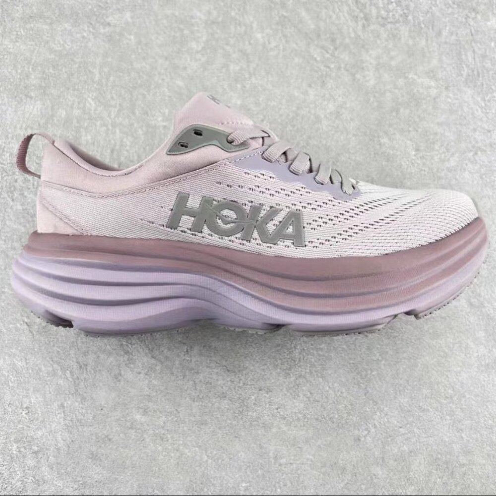 Hoka One One Women's Sneakers in Light Pink and Lavender